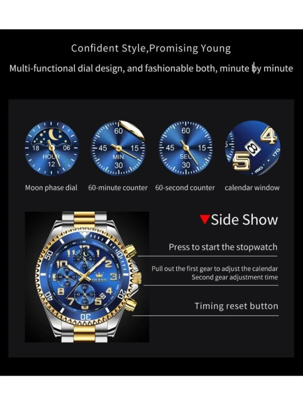 Stylish Stainless Steel Men's Dress Watch with Date Feature - Perfect for Any